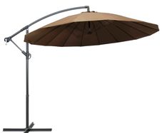 Hanging Parasol Taupe 3 m Aluminium Pole