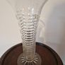 10Inch Tall Vintage Crystal Cut Stem Vase Image 2