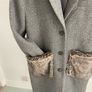 Zara grey coat xsmall oversized style fit 10/12 Image 6