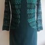 OLIMARA Ladies Dress Green Long Sleeves Lined Size UK 8-10 Image 4