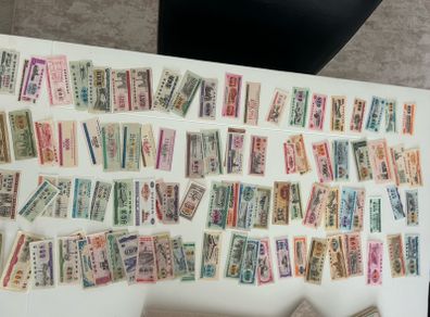 50 pcs Old Chinese Food Oil Tickets All Over The Country Daily Life Note Stamps for Collection Ancient Not Repeated Authentic