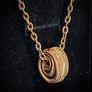 Pure Copper Spiral Pendant on a Textured Copper Chain Image 2