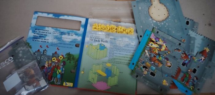 Vintage Kids Building & Games Bundle - 2003/2005 (K'NEX, Travel Operation, Interactive Book)