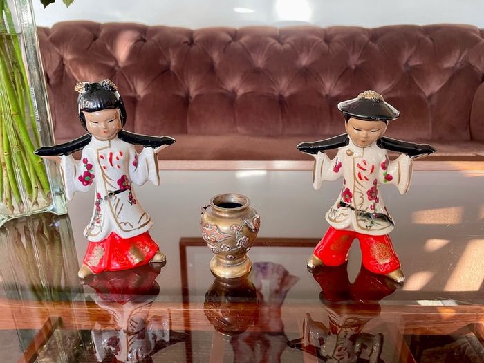 Rare Kitsch Mantle Decor 1950s