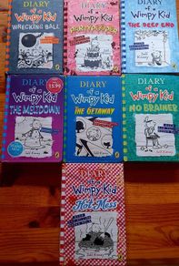 Diary of a wimpy kid . Hard backs.