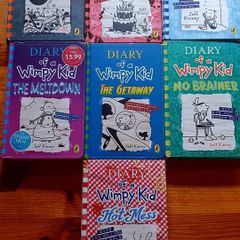 Diary of a wimpy kid . Hard backs.