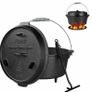 BRAND NEW 24CM 4.8 L Dutch Oven BBQ Oven Pot Cast Iron Cooking Pot Roasting Pan Also For Gas Grill Plus A Lid Lifter Image 2
