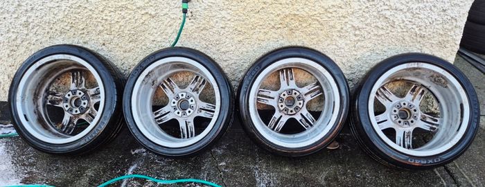R19 5x120 BMW style 351M OEM staggered alloy wheels with tyres and tpms