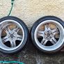 R19 5x120 BMW style 351M OEM staggered alloy wheels with tyres and tpms Image 4