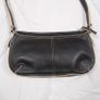Tula Leather Black Shoulder Baguette Bag with Buckle Image 4