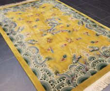 Chinois- Oriental Rug Runner Gold/Yellow 350cm x 70cm wide.