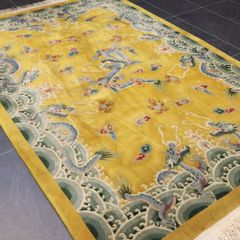 Chinois- Oriental Rug Runner Gold/Yellow 350cm x 70cm wide.