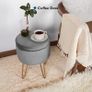 Velvet Dressing Table Stool, Round Vanity Stool with Storange, Bedroom Ottoman Stool with Metal Legs for Home Living Room Fitting Room Bedroom MULTIPLE COLOURS AVAILABLE (FREE POSTAGE) Image 7