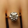 18ct Vermeil 5.5 carat Moissanite Solitaire Ring Image 6