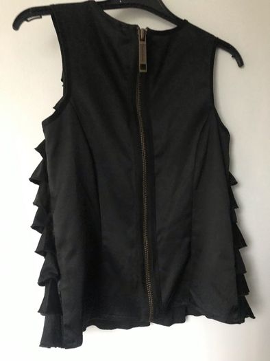 River Island black ruffle top size UK 8 - New