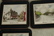 Vintage Pimpernel Hot Coster - Diferernt Irish Towon - Set Of 5 In Box