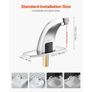 Touchless Bathroom Sink Faucet, Automatic Motion Sensor Restroom Toilet Faucet Cold Water with Hole Cover Plate, Battery Operated for 9.5 mm Image 3