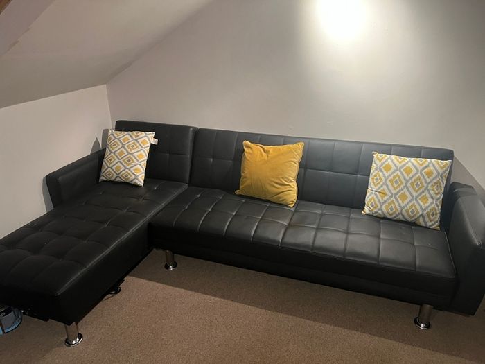 leather sofa bed
