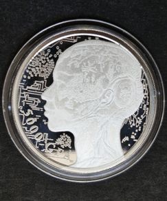 5000 Francs CFA CHAD Artificial Intelligence AI 2023 Silver 99.9% 1 oz COIN