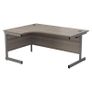 New Radial / Corner Desk 1800 x 1200mm - Grey Oak Image 3