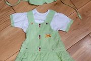 Baby Dress,T-Shirt &amp; Hat Set Age 6 Months