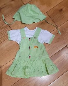 Baby Dress,T-Shirt & Hat Set Age 6 Months