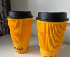 Rare Pair of Limited Edition McCafe Reusable Cups - Poland Exclusive!