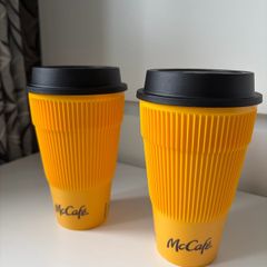 Rare Pair of Limited Edition McCafe Reusable Cups - Poland Exclusive!