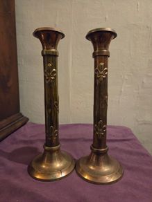 Antique Brass Candlesticks
