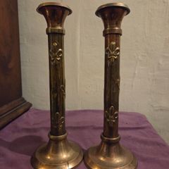 Antique Brass Candlesticks
