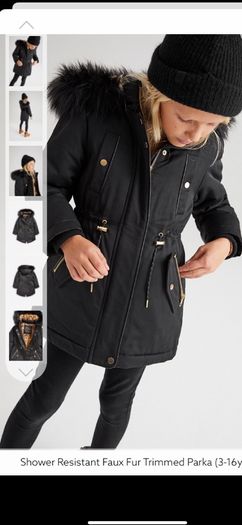Next fully lined hooded winter coat age 12 as new!