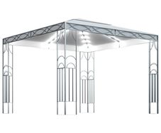Gazebo with String Lights 300x300 cm Cream