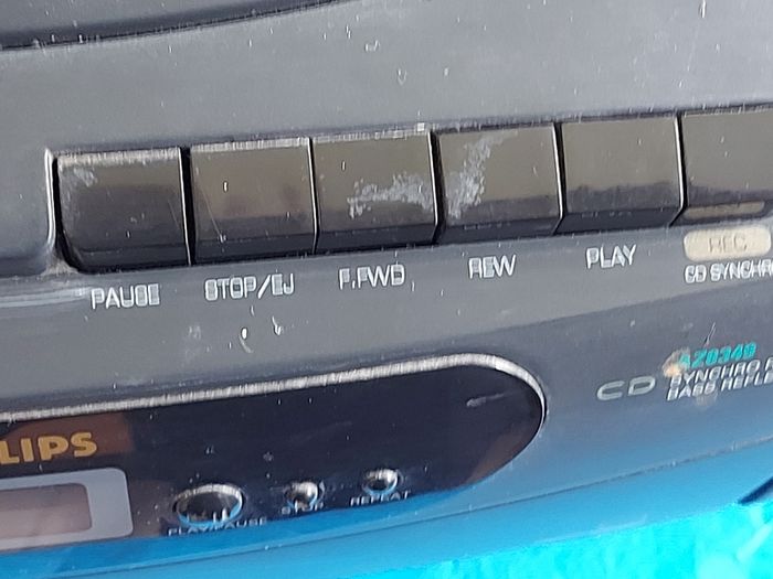 Philips AZ8349 Boombox Stereo Radio Twin Tape Decks CD Player Ghetto Blaster, in very good condition