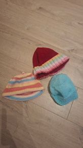 Toddler hand knitted hats
