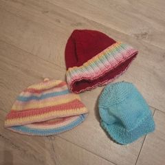 Toddler hand knitted hats