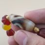 Vintage Carnelian and Suliemani & 1 Eyes Dzi Bead Amulet Image 10