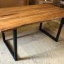 Solid Acacia Wood Dining Table 160 - Rustic Image 4