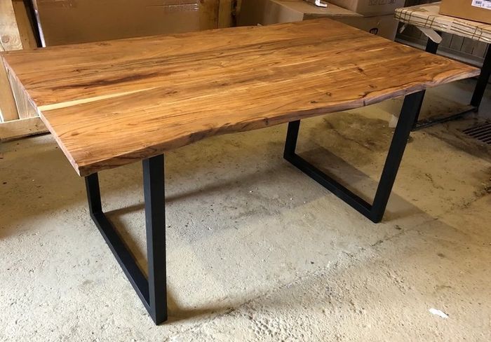 Solid Acacia Wood Dining Table 160 - Rustic