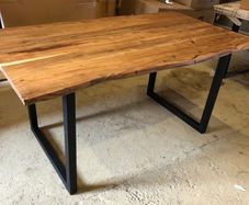 Solid Acacia Wood Dining Table 160 - Rustic