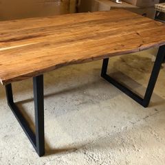 Solid Acacia Wood Dining Table 160 - Rustic