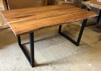 Solid Acacia Wood Dining Table 160 - Rustic