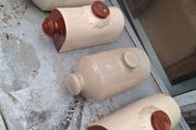 Antique Stoneware Hot Water Bottles Historically used to Warm Beds or Feet. PRICE IS FOR 1 ONLY, Ideal for Props for movies Plays or Photos, can be even used as door stops,
