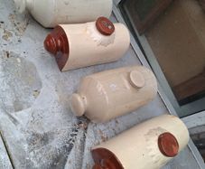 Antique Stoneware Hot Water Bottles Historically used to Warm Beds or Feet. PRICE IS FOR 1 ONLY, Ideal for Props for movies Plays or Photos, can be even used as door stops,
