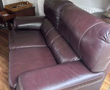 Natuzzi brown leather sofa - Best offer secures