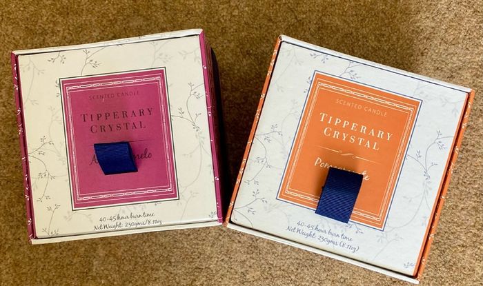 2 Tipperary Crystal Candles BNIB
