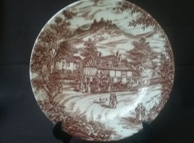 Village scene display plate