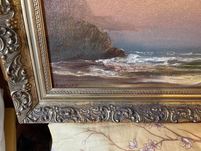 2 original Rita Henchy paintings for sale in original antique frame