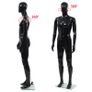Full Body Male Mannequin with Glass Base Glossy Black 185 cm Image 6