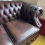 brown Chesterfield leather suite Image 7