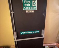 Complete fire door